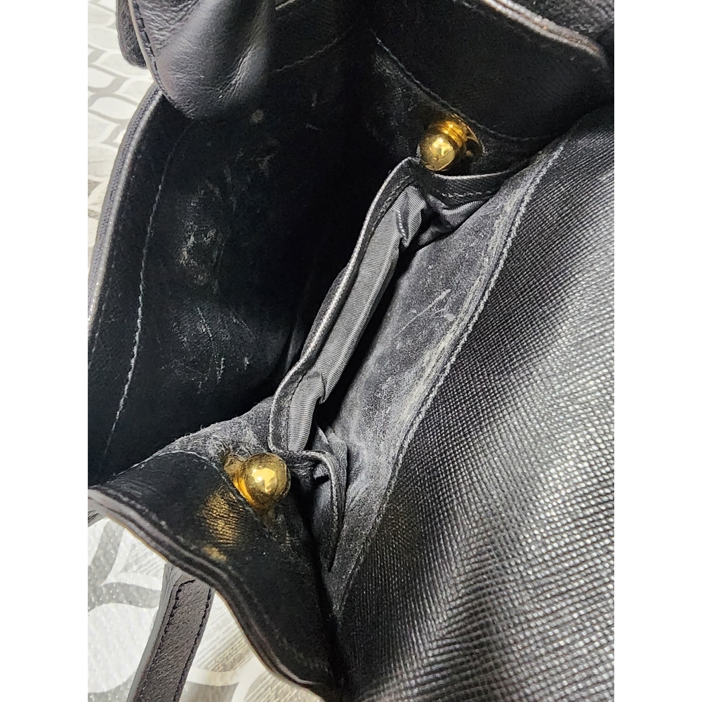 GUCCI Vintage Micro GG Canvas Bamboo Shoulder Bag Black - Picture 11 of 11